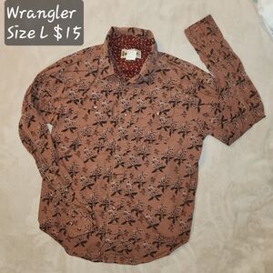 Wrangler Floral Brown Patterned Western Shirt